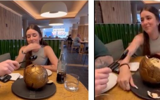 Invitó a su novio al restaurante de Messi, pero se llevó una sorpresa rarísima con el postre