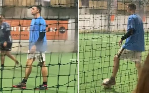 El tierno gesto del Dibu Martínez con un nene después de jugar un partido entre amigos