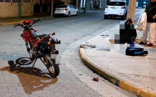 Siniestro en Km 5: un vehículo chocó a un motociclista
