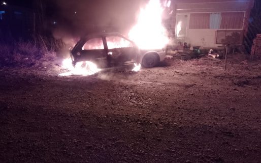 Se incendió un vehículo en la medianoche