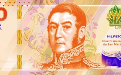 Lanzan un billete de 1.000 pesos con San Martín