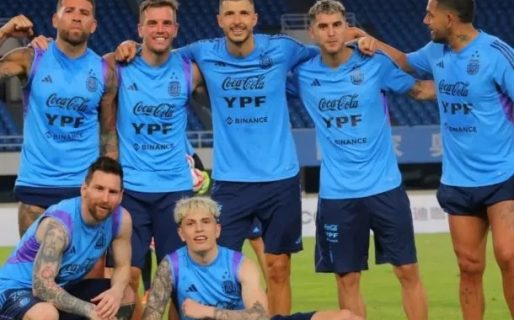 Messi y Garnacho, el equipo «ganador» de la tercera jornada de la Selección en Beijing
