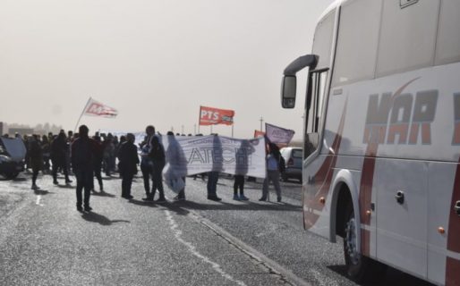 ATECh se movilizó y cortó la Ruta 3 en Trelew