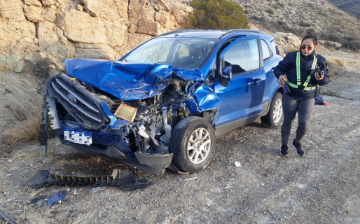 Fuerte choque frontal en Ruta 26