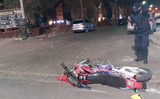 Un motociclista resultó herido tras un choque en avenida Rivadavia