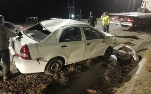 Perdió el control, volcó en la Curva El Mirador y fue trasladada al Hospital
