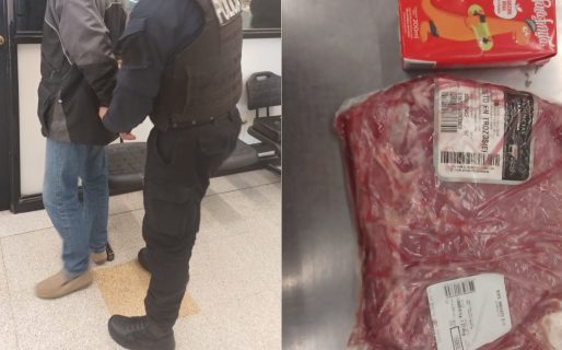 Robó carne y un jugo para niños en un supermercado de Comodoro