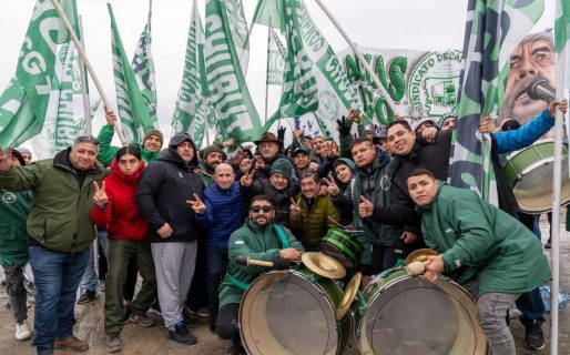 Macharashvili encabezó un acto con la UOCRA, Jerárquicos y Camioneros