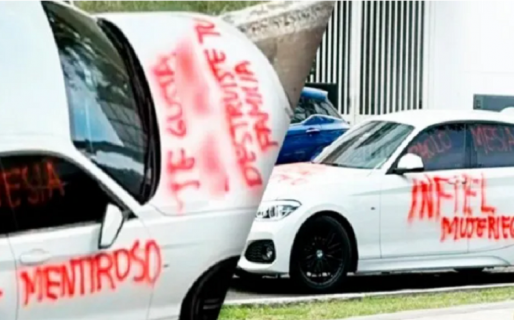 Una mujer pintó el auto de su marido por serle infiel: “Destruiste tu familia”