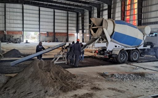 Huracán avanza con la construcción del gimnasio más grande de Comodoro