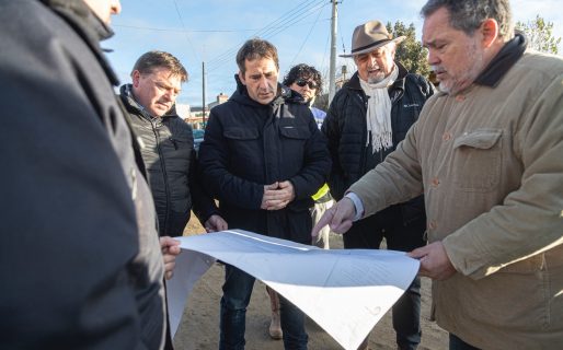 Luque y Macharashvili recorrieron obras en el barrio San Cayetano