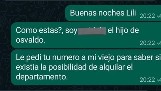 Consultó por un alquiler, y el chat se volvió viral por un error en la respuesta