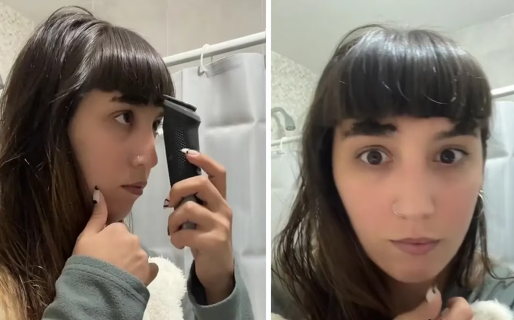 Una chica se cortó el flequillo para “cerrar ciclos” pero terminó de la peor manera