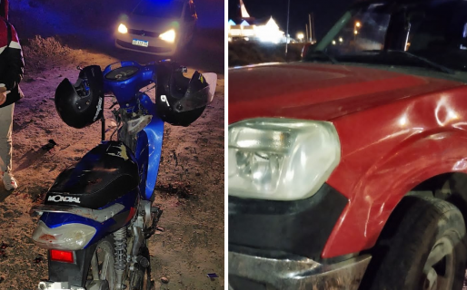 Un padre y su hija se accidentaron en moto y fueron trasladados al Hospital Regional con lesiones