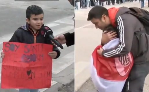 Un nene viajó 1.200 kilómetros para ver a River, no consiguió entradas y desde el club lo sorprendieron