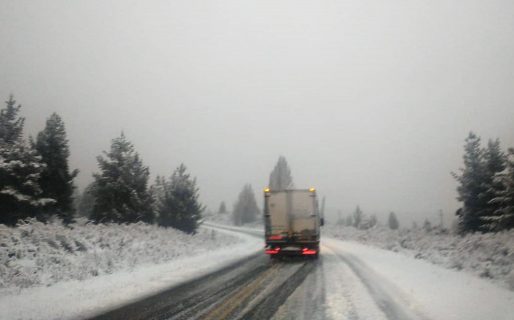 Piden precaución para circular por rutas ante calzada con nieve en algunos sectores