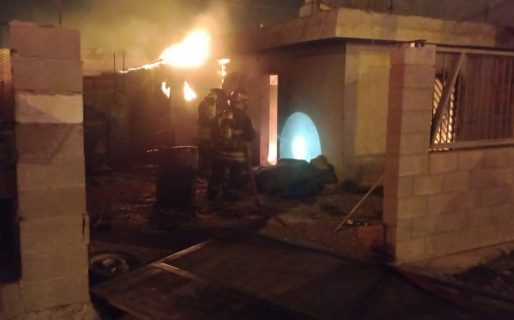 Temporal de viento: incendio en una vivienda en Zona de Quintas