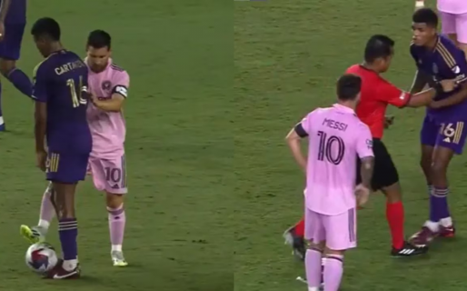 Lionel Messi jugó su primer clásico con Inter Miami, se cruzó con un rival y recibió su primera amarilla