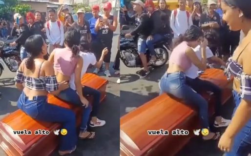 Video: jóvenes despidieron a su amiga muerta “perreando” arriba del ataúd