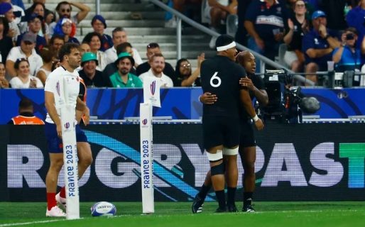 Nueva Zelanda pierde 9-8 ante Francia en el partido inaugural de la Copa del Mundo de rugby