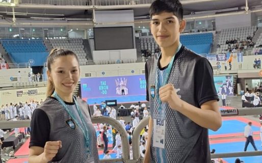 Tae Kwon Do: Medallas para los comodorenses Leila Ramos y Dylan Oyarzo en Seúl