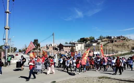 Organizaciones sociales se movilizaron en Comodoro en apoyo a Sergio Massa