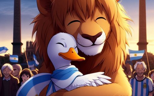 Milei posteó una imagen de un León abrazando a ‘Pato’ y estallaron las redes