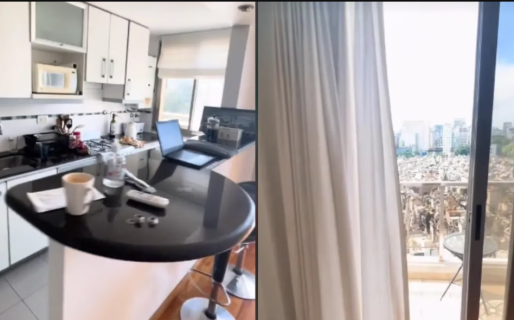 Un joven mostró la vista que tiene desde su balcón y un detalle sobre los vecinos aterró a todos en TikTok