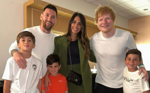 Lionel Messi mostró el talento oculto de sus hijos en el recital de Ed Sheeran