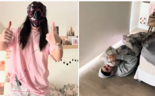 Una tiktoker le hizo una broma pesada a su novio mientras dormía y casi lo mata del susto