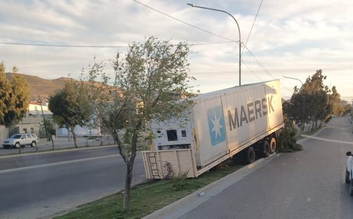 Se le desprendió el semirremolque y terminó contra un árbol