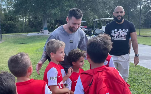 Lionel Messi fue a ver jugar a su hijo Thiago y revolucionó un club de fútbol infantil
