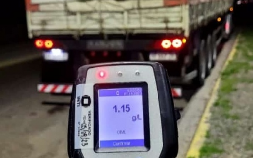 Un camionero manejaba alcoholizado en Ruta 3