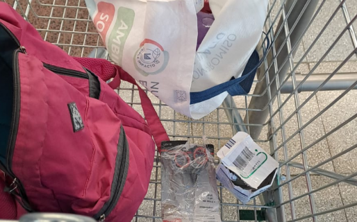 Una mujer abonó media compra e intentó robar la otra mitad