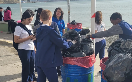 60 alumnos del IMA juntaron 540 kilos de basura en la Costanera