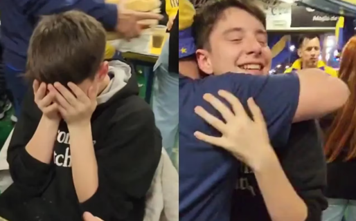 “¡Y Mati se va a Río!”: tiene 13 años y sus padres lo sorprendieron con varios hinchas de Boca complotados