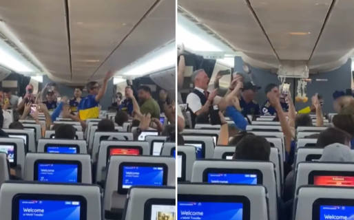 Locura en un vuelo de hinchas de Boca a Río de Janeiro: hicieron caer las máscaras de oxígeno del avión