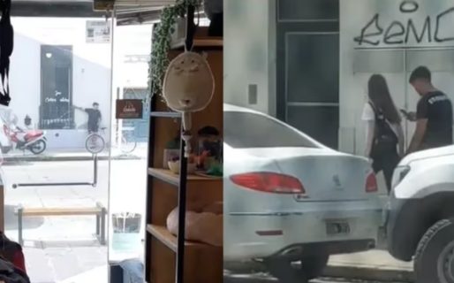Una joven entró a un local, su novio la esperó en la puerta más de una hora y lo que hizo se volvió viral