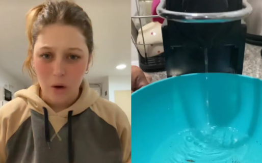 Decidió limpiar su cafetera y quedó impactada al ver lo que había dentro