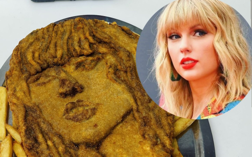 Sale con fritas: un restaurante hizo una milanesa con la cara de Taylor Swift