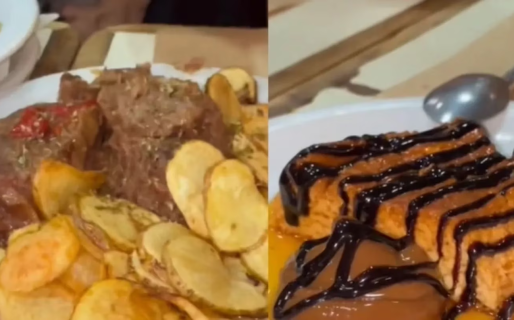 Fue a cenar a un bodegón y pidió tortilla, muzzarellitas, carne, sorrentinos, flan y chocotorta: cuánto gastó
