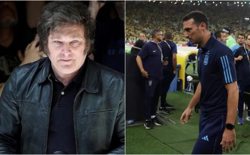 Milei likeó un tuit que culpa a Chiqui Tapia por la posible salida de Scaloni y habla de intervenir la AFA