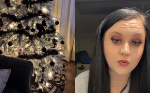 Escuchó un ruido en su árbol de Navidad, fue a observarlo en detalle y se horrorizó con lo que descubrió