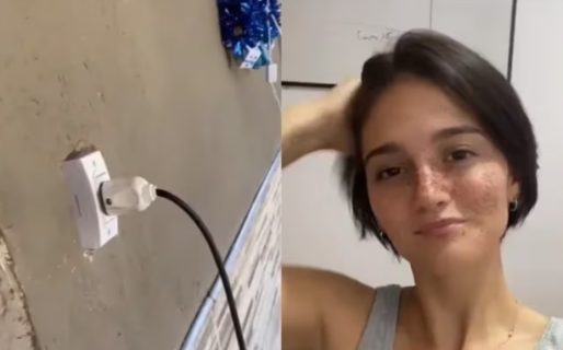 Su papá hizo una conexión eléctrica en un lugar insólito y cuando quiso cortar el pasto estalló de risa