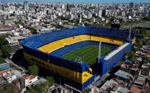 El campo de juego de la Bombonera quedó irreconocible tras las elecciones en Boca