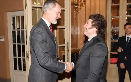 Milei recibió al rey Felipe VI de España