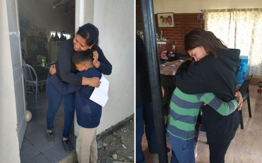 Docentes visitan a cada alumno para informarles que portarán la bandera de Argentina y Chubut