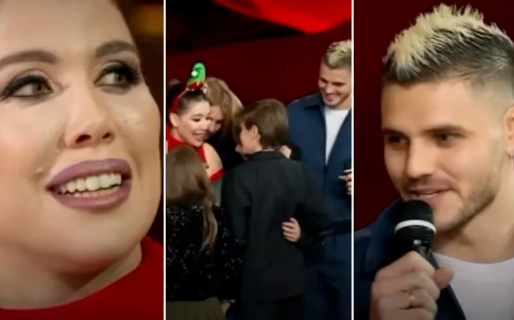 La emoción de Wanda Nara junto a Mauro Icardi y sus hijos en el Bailando italiano