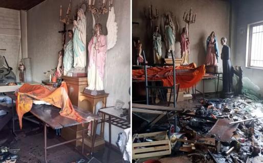 Prendió fuego una iglesia y dijo que quería ir preso: “En la cárcel me dan de comer”