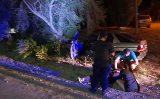 Un hombre que manejaba alcoholizado despistó y chocó contra un árbol